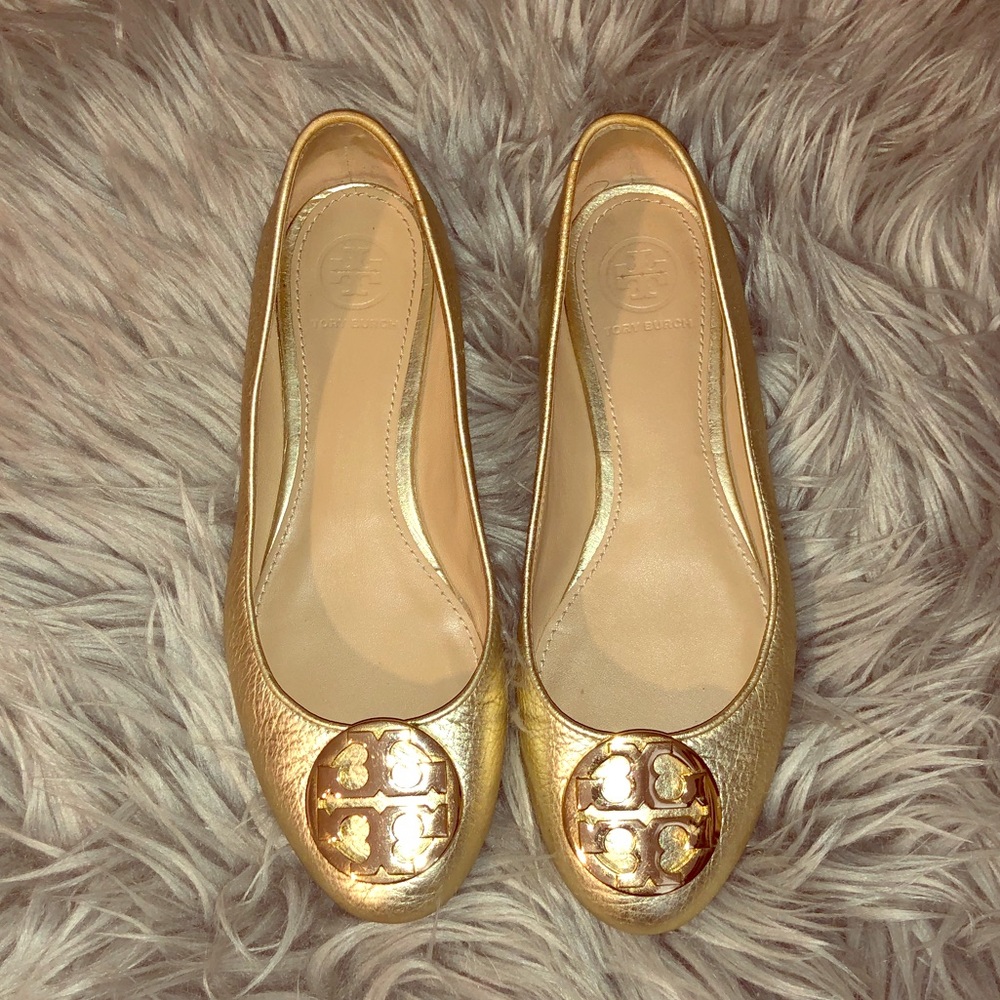 Tory Burch flats gold size 6